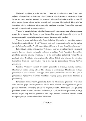 Lietuvos Respublikos Vyriausybės samprata ir sudarymo tvarka. Paveikslėlis 6