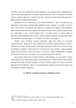 Demokratija ir pilietinė visuomenė - tarpusavio sąveikos paieška. Paveikslėlis 4