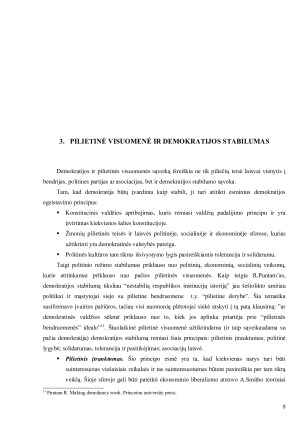 Demokratija ir pilietinė visuomenė - tarpusavio sąveikos paieška. Paveikslėlis 8