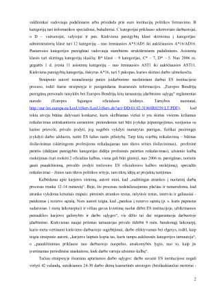 Rūtos Repečkaitės (2005) straipsnio „Karjeros galimybės ir darbo sąlygos ES institucijose“ komentaras. Paveikslėlis 2