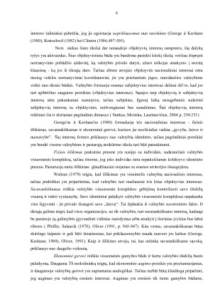 Nacionalinio intereso samprata konceptas ir jo interpretacijos. Paveikslėlis 6