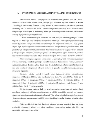 LYGINAMOJO VIEŠOJO ADMINISTRAVIMO PUBLIKACIJOS ŽURNALE „VIEŠOJI POLITIKA IR ADMINISTRAVIMAS“ 2006 – 2013 METAIS. Paveikslėlis 6