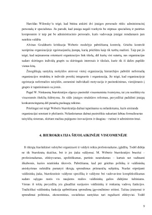 M. WEBERIO IDEALIOSIOS BIUROKRATIJOS MODELIS. Paveikslėlis 9