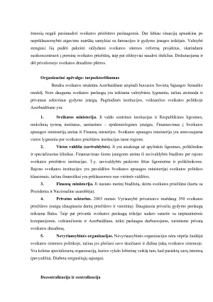 AZERBAIDŽANO SVEIKATOS APSAUGOS SISTEMOS APŽVALGA. Paveikslėlis 7