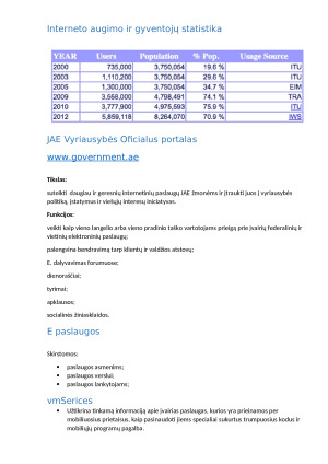 Jungtinių Arabų Emyratų regiono e. valdžios portalo ir jo galimybių analizė. Paveikslėlis 7