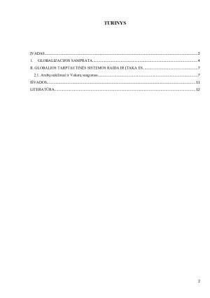 GLOBALIOS TARPTAUTINĖS SISTEMOS RAIDOS TENCENSIJOS IR ES. Paveikslėlis 2