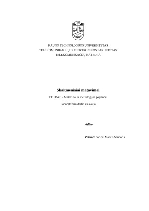 Skaitmeniniai matavimai. Paveikslėlis 2