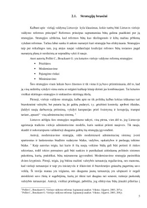 VIEŠOJO VALDYMO REFORMOS STRATEGIJA LIETUVOJE. Paveikslėlis 5