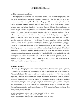 PHARE PROGRAMA IR JOS POVEIKIO REGIONŲ PLĖTRAI VERTINIMAS. Paveikslėlis 4