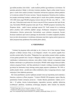 PHARE PROGRAMA IR JOS POVEIKIO REGIONŲ PLĖTRAI VERTINIMAS. Paveikslėlis 8