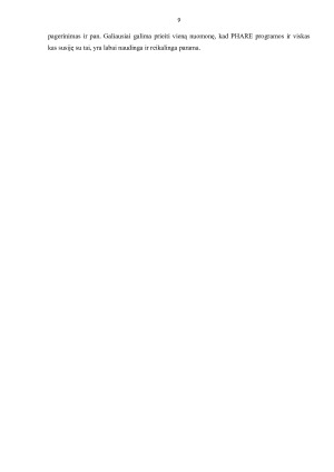 PHARE PROGRAMA IR JOS POVEIKIO REGIONŲ PLĖTRAI VERTINIMAS. Paveikslėlis 9