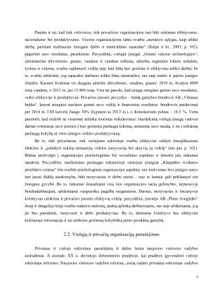 VIEŠŲJŲ IR PRIVAČIŲ ORGANIZACIJŲ PANAŠUMAI IR SKIRTUMAI. Paveikslėlis 7