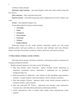 ETINIŲ PRINCIPŲ VALSTYBĖS TARNYBOJE SAMPRATA. Paveikslėlis 6