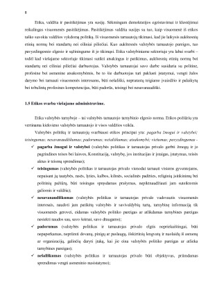 ETINIŲ PRINCIPŲ VALSTYBĖS TARNYBOJE SAMPRATA. Paveikslėlis 8