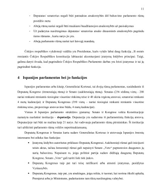 Lietuvos, Čekijos ir Ispanijos parlamentų lyginamoji analizė struktūra, funkcijos ir įgaliojimai. Paveikslėlis 10