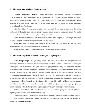 Lietuvos, Čekijos ir Ispanijos parlamentų lyginamoji analizė struktūra, funkcijos ir įgaliojimai. Paveikslėlis 3