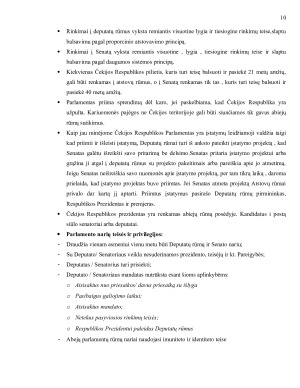 Lietuvos, Čekijos ir Ispanijos parlamentų lyginamoji analizė struktūra, funkcijos ir įgaliojimai. Paveikslėlis 9