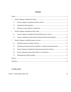 Europos Sąjungos struktūrinių fondų veiklos esmė ir pagrindiniai aspektai