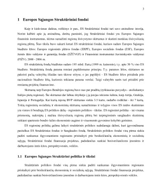 Europos Sąjungos struktūrinių fondų veiklos esmė ir pagrindiniai aspektai. Paveikslėlis 3