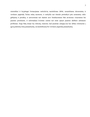 Jaunimo nedarbo lygis Lietuvoje ir jo mažinimo galimybės. Paveikslėlis 5