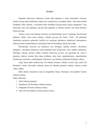 LIETUVOS RESPUBLIKOS VALDŽIOS RINKIMŲ SISTEMOS. Paveikslėlis 3
