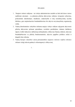 NAUJOJO VIEŠOJO VALDYMO ĮGYVENDINIMO PROBLEMOS VAKARŲ DEMOKRATIJOSE. Paveikslėlis 10
