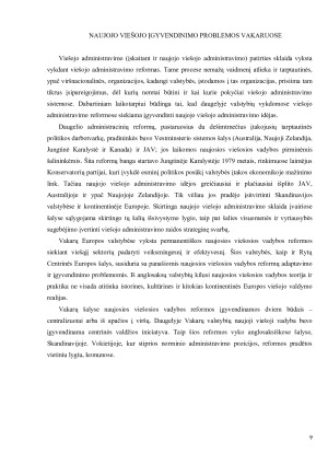 NAUJOJO VIEŠOJO VALDYMO ĮGYVENDINIMO PROBLEMOS VAKARŲ DEMOKRATIJOSE. Paveikslėlis 9