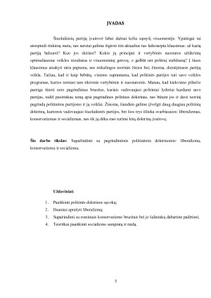 PAGRINDINĖS POLITINĖS DOKTRINOS LIBERALIZMAS, KONSERVATIZMAS, SOCIALIZMAS. Paveikslėlis 3