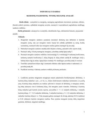 Skersinių pagrindinių pynimų mezginių analizė. Paveikslėlis 1