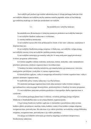 LIETUVOS SAVIVALDYBIŲ FUNKCIJOS IR JŲ ĮGYVENDINIMAS. Paveikslėlis 7