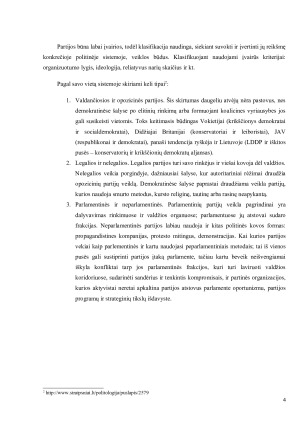 POLITINĖS PARTIJOS IR PARTINĖS SISTEMOS JŲ FUNKCIJOS, KLASIFIKACIJA. Paveikslėlis 5