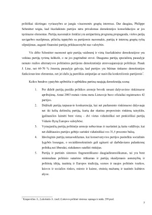 POLITINĖS PARTIJOS IR PARTINĖS SISTEMOS JŲ FUNKCIJOS, KLASIFIKACIJA. Paveikslėlis 8