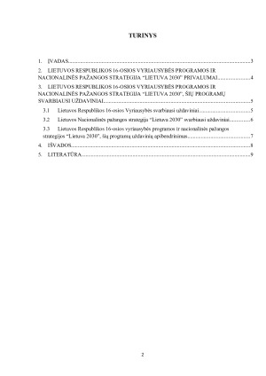LIETUVOS RESPUBLIKOS 16-OSIOS VYRIAUSYBĖS PROGRAMOS IR NACIONALINĖS PAŽANGOS STARTEGIJOS “LIETUVA 2030” LYGINAMOJI ANALIZĖ. Paveikslėlis 2