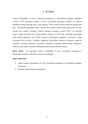 LIETUVOS RESPUBLIKOS 16-OSIOS VYRIAUSYBĖS PROGRAMOS IR NACIONALINĖS PAŽANGOS STARTEGIJOS “LIETUVA 2030” LYGINAMOJI ANALIZĖ. Paveikslėlis 3