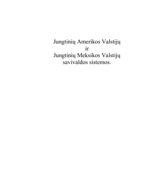 Jungtinių Amerikos Valstijų ir Jungtinių Meksikos Valstijų savivaldos sistemos