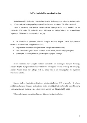 ES institucijos ir jų funkcijos. Paveikslėlis 6