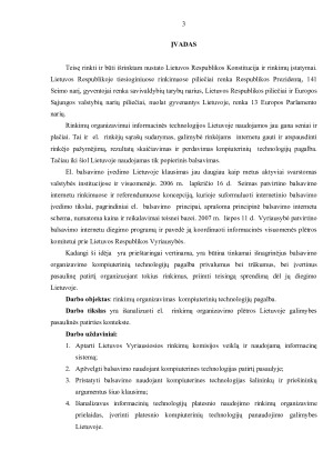 BALSAVIMO ORGANIZAVIMAS  NAUDOJANT KOMPIUTERINES TECHNOLOGIJAS. Paveikslėlis 3