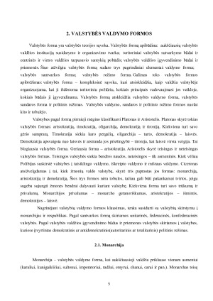 VALSTYBĖS VALDYMO FORMOS. Paveikslėlis 5