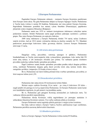 EUROPOS SĄJUNGOS INSTITUCIJOS. Paveikslėlis 6