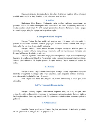 EUROPOS SĄJUNGOS INSTITUCIJOS. Paveikslėlis 7