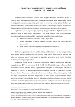 ORGANIZACIJOS JURIDINIO STATUSO KAITA - KLAIPĖDOS UNIVERSITETO ATVEJIS. Paveikslėlis 4
