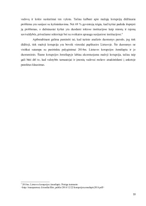 KORUPCIJOS ATVEJAI LIETUVOJE  DIENRAŠČIO „LIETUVOS RYTAS“ TURINIO ANALIZĖ. Paveikslėlis 10