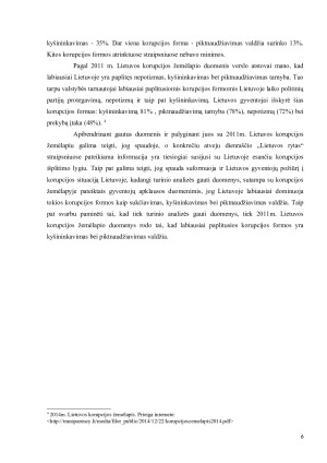 KORUPCIJOS ATVEJAI LIETUVOJE  DIENRAŠČIO „LIETUVOS RYTAS“ TURINIO ANALIZĖ. Paveikslėlis 6