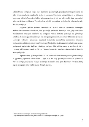 KORUPCIJOS ATVEJAI LIETUVOJE  DIENRAŠČIO „LIETUVOS RYTAS“ TURINIO ANALIZĖ. Paveikslėlis 8