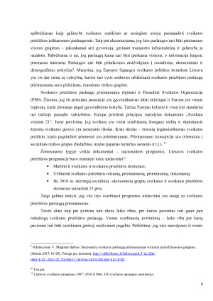 Sveikatos priežiūros prieinamumas ir probleminiai atvejai. Paveikslėlis 6