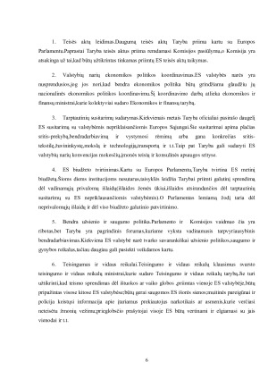 Pagrindinės Europos Sąjungos institucijosjų paskirtis ir funkcijos. Paveikslėlis 6