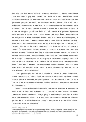 VALSTYBĖS TARNAUTOJO PAREIGYBĖS APRAŠYMAS IR JO ANALIZĖ. Paveikslėlis 10