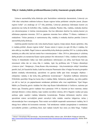 Kauno tiltų ir viadukų būklės problemų sprendimo analizė. Paveikslėlis 4