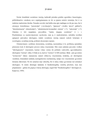 Socializmo samprata, raida ir ideologinės prielaidos