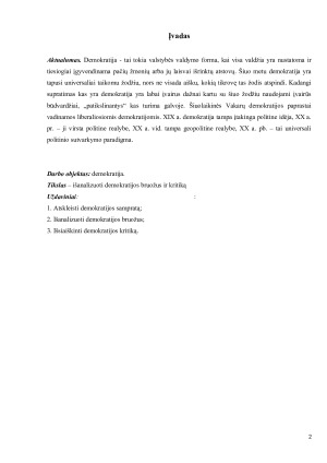 Demokratijos bruožai ir jos kritinis vertinimas. Paveikslėlis 2